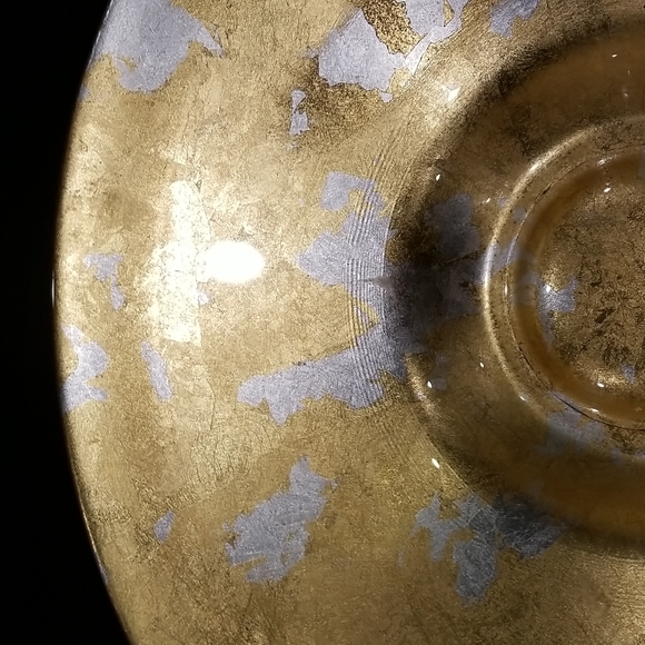 Oversized Handmade Artisan Gold Decorative Bowl - Picture 4 of 10